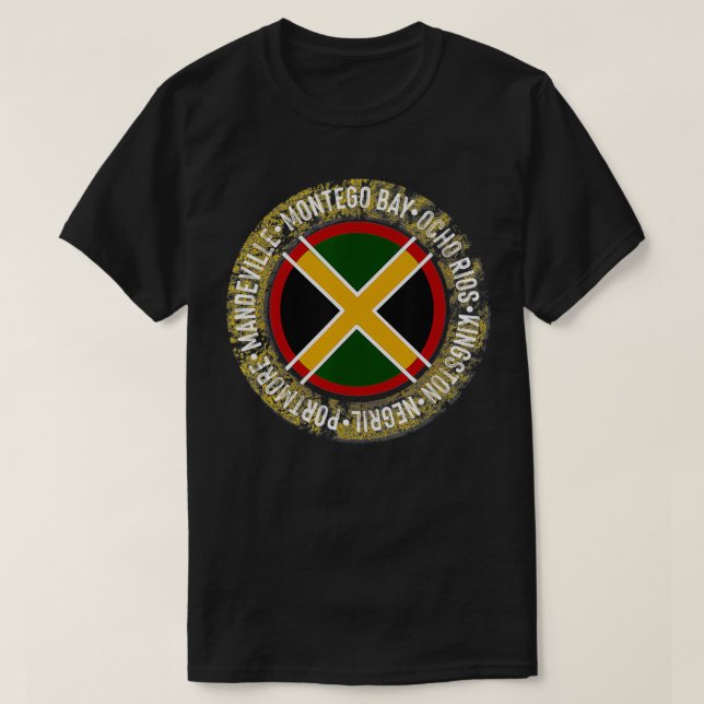 Camiseta Bandera de Jamaica y jamaiquino (Diseño del anverso)