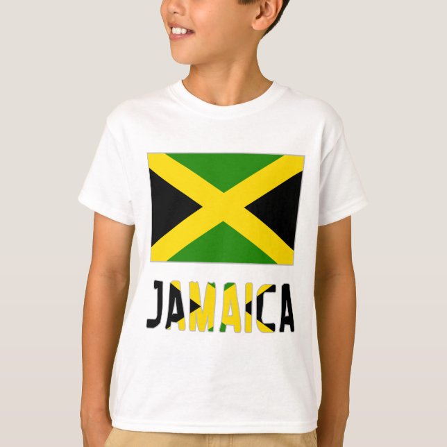 Camiseta Bandera de Jamaica y palabra (Anverso)