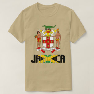 Camiseta Bandera de Jamaica y Patriótico del Escudo de Arma