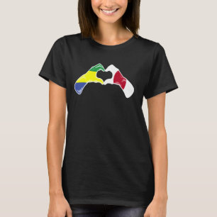 Camiseta Bandera de Japón de Gabón - Corazón japonés de Gab