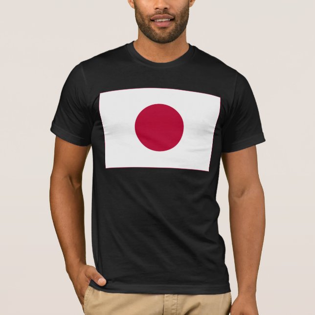 Camiseta Bandera de Japón: Hinomaru, Nisshōki, Sol rojo en  (Anverso)