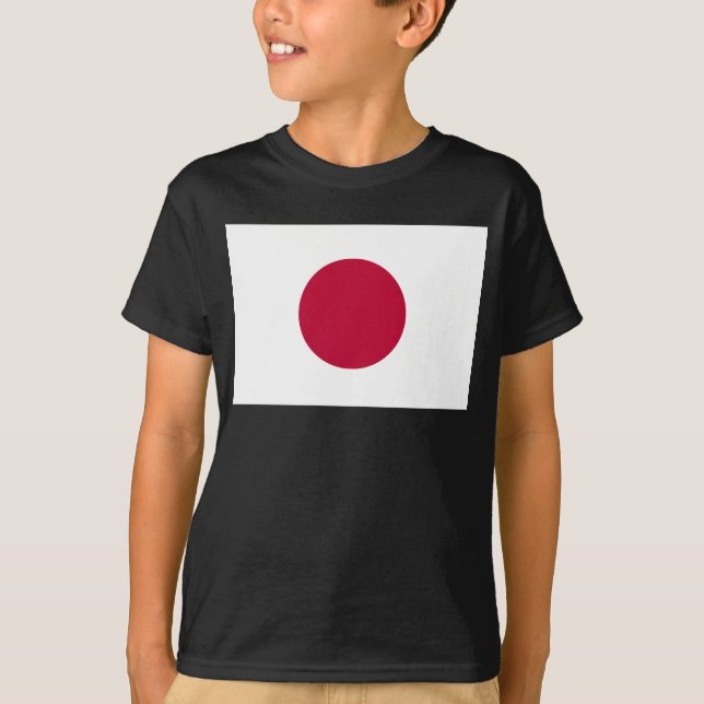Camiseta Bandera de Japón: Hinomaru, Nisshōki, Sol rojo en  (Anverso)