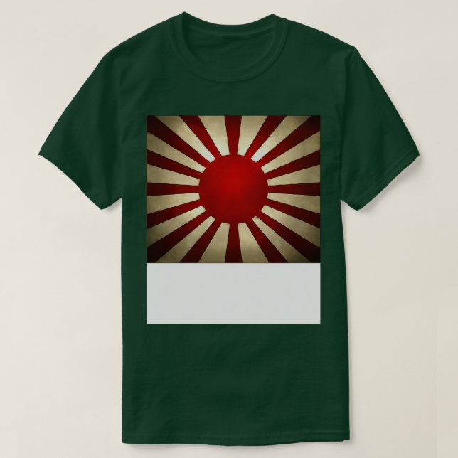 Camiseta Bandera de Japón imperial debilitada se pone sol (Diseño del anverso)