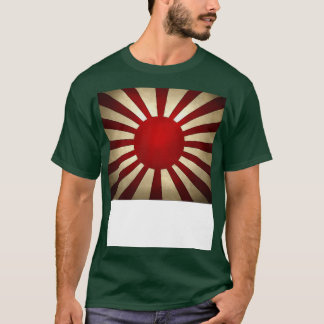 Camiseta Bandera de Japón imperial debilitada se pone sol