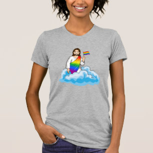 Camiseta Bandera de Jesús Arcoíris