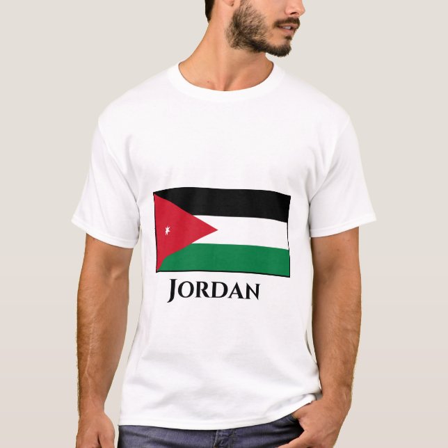 Camiseta Bandera de Jordania (Anverso)