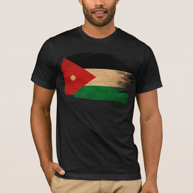 Camiseta Bandera de Jordania (Anverso)