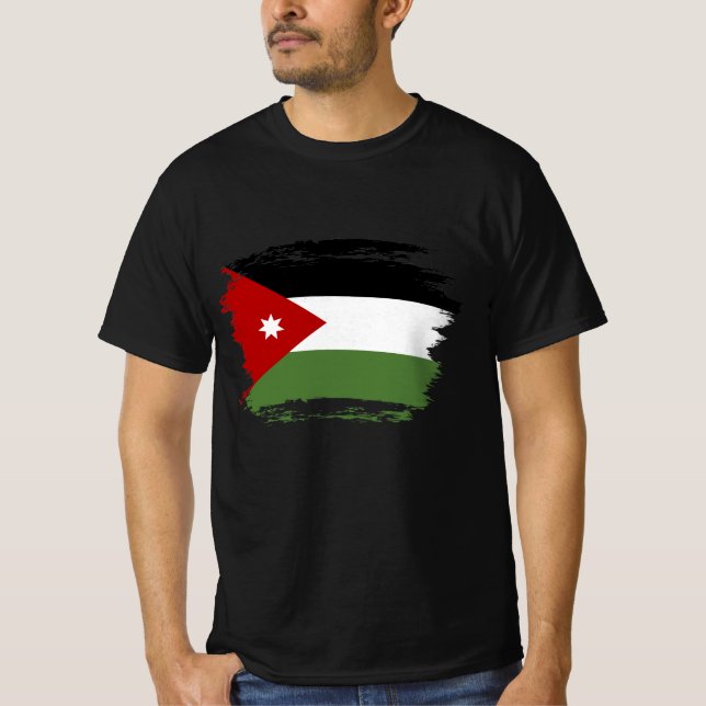 Camiseta Bandera de Jordania (Anverso)