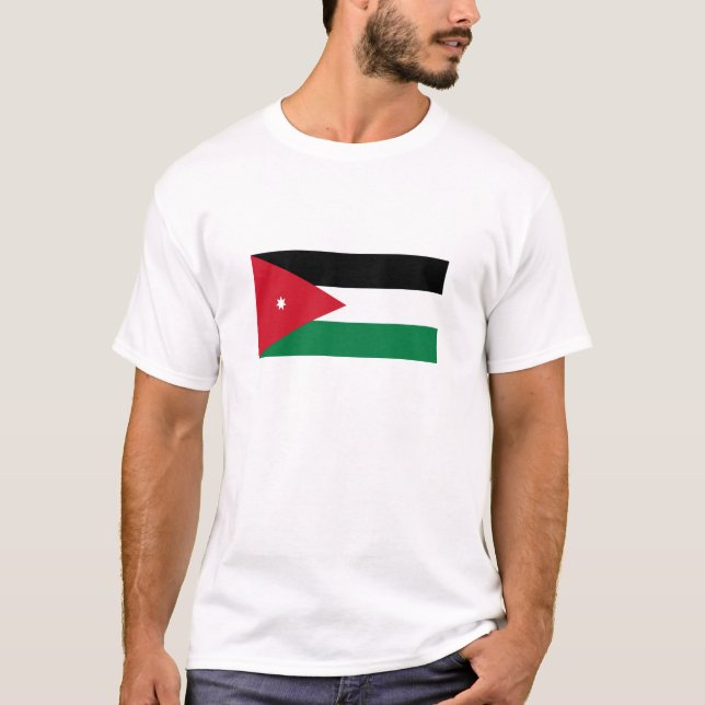 Camiseta Bandera de Jordania (Anverso)