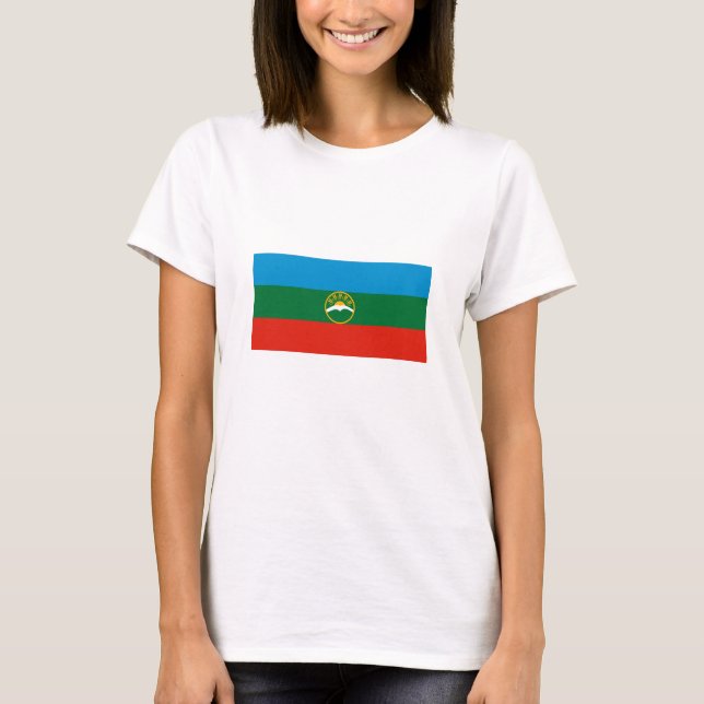 Camiseta Bandera de Karachay Cherkessia (Anverso)