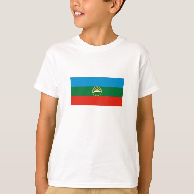 Camiseta Bandera de Karachay Cherkessia (Anverso)