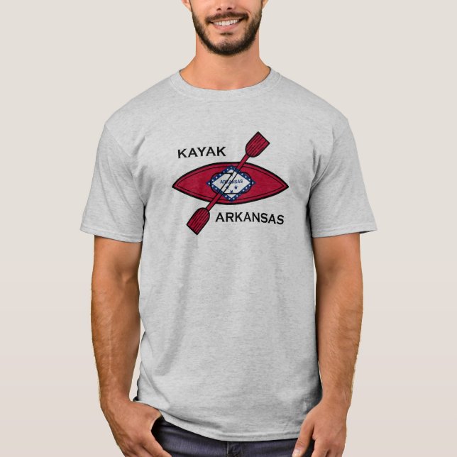 Camiseta Bandera de Kayak Arkansas (Anverso)