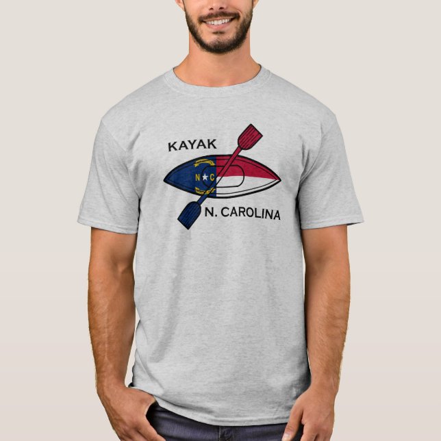 Camiseta Bandera de Kayak North Carolina (Anverso)