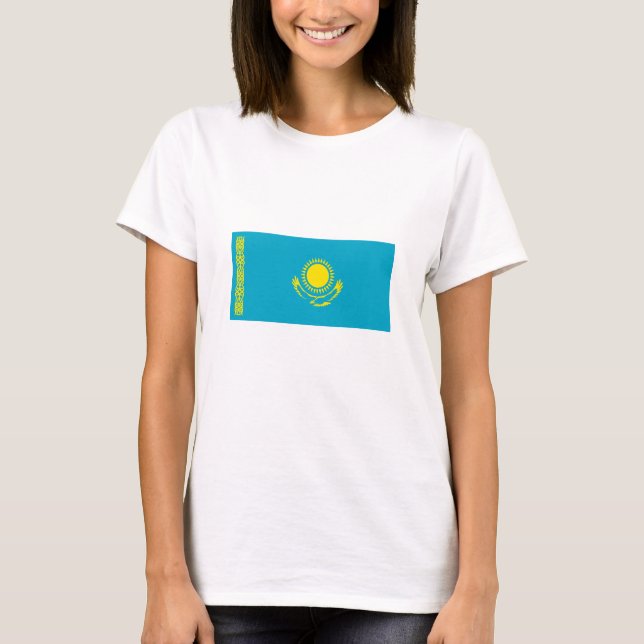 Camiseta Bandera de Kazajistán (Anverso)