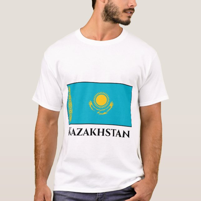 Camiseta Bandera de Kazajistán (Anverso)