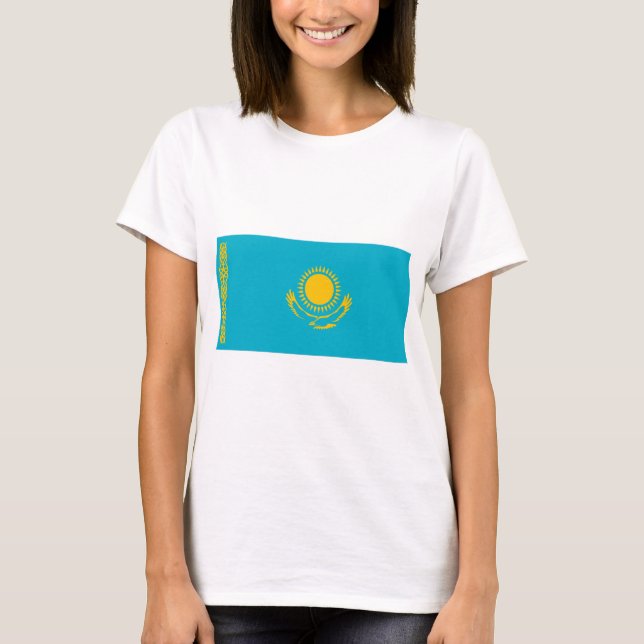 Camiseta Bandera de Kazajistán (Anverso)