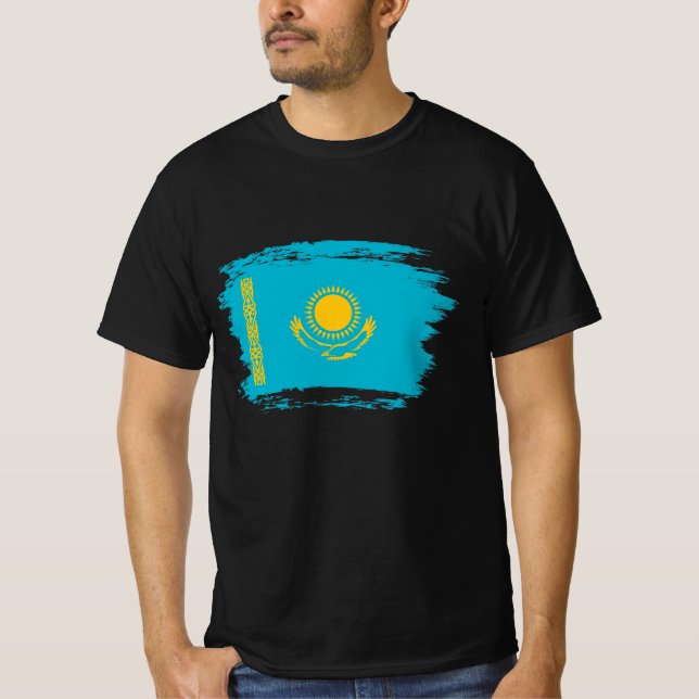 Camiseta Bandera de Kazajistán (Anverso)