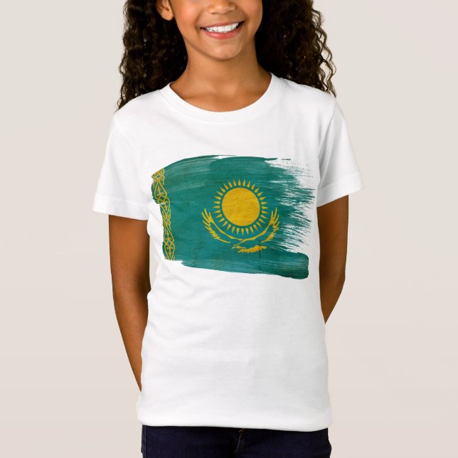 Camiseta Bandera de Kazajistán (Anverso)