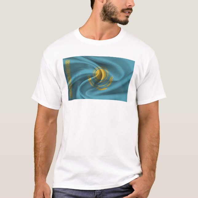 Camiseta Bandera de Kazajistán (Anverso)