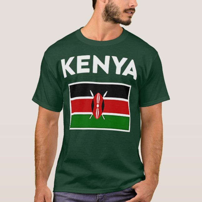 Camiseta Bandera de Kenia (Anverso)