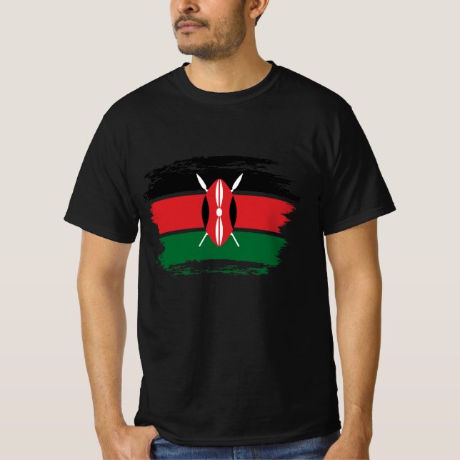 Camiseta Bandera de Kenia (Anverso)