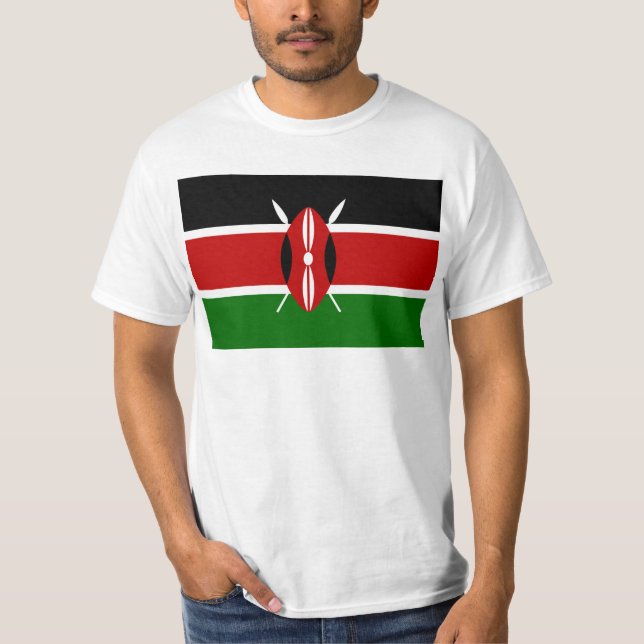 Camiseta Bandera de Kenia África (Anverso)