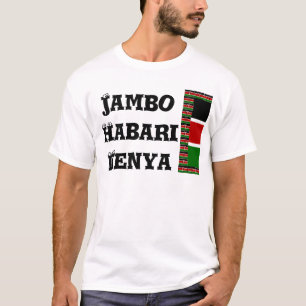 Camiseta Bandera de Kenia: Con bandera en miniatura y arte 