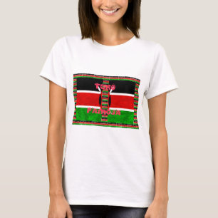 Camiseta Bandera de Kenia: Tuko Pamoja - Diseño de arte de
