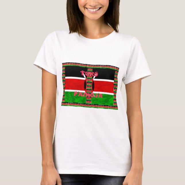 Camiseta Bandera de Kenia: Tuko Pamoja - Diseño de arte de  (Anverso)