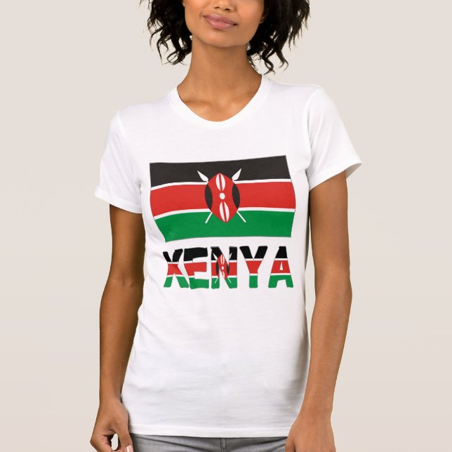 Camiseta Bandera de Kenia y Kenia (Anverso)