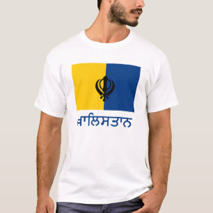 Camiseta Bandera de Khalistan con nombre en Punjabi