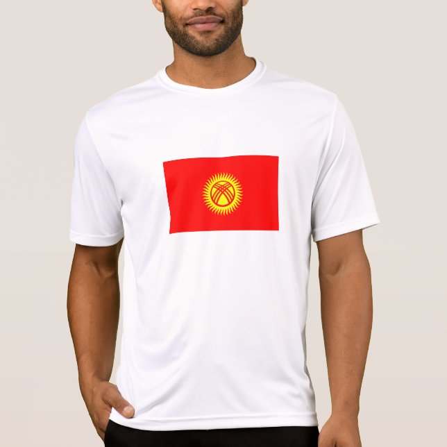 Camiseta Bandera de Kirguistán (Anverso)