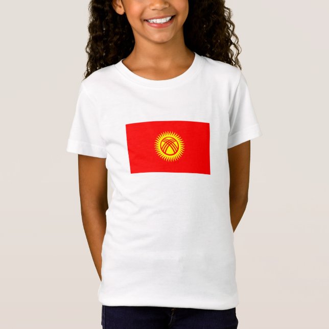 Camiseta Bandera de Kirguistán (Anverso)