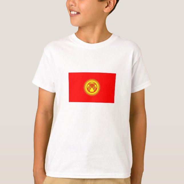 Camiseta Bandera de Kirguistán (Anverso)