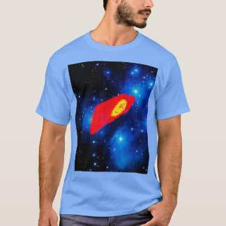 Camiseta Bandera de Kirguistán en el espacio profundo