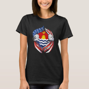 Camiseta Bandera de Kiribati Orgullo americano de My Kiriba