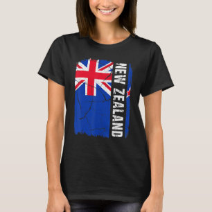 Camiseta Bandera de Kiwi de época Patrimonio de las raíces 