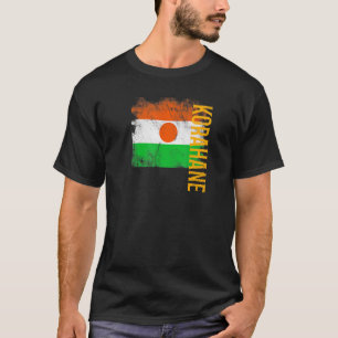Camiseta Bandera De Korahane En Níger Para Nigerinas Hombre
