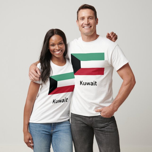 Camiseta Bandera de Kuwait (Unisexo)