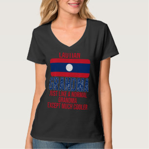 Camiseta Bandera De La Abuela Laos Vintage Para El Día De L