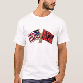 Camiseta Bandera de la amistad de Albania los E.E.U.U.