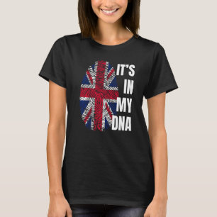 Camiseta Bandera de la bandera de la Unión Jack Dna Huella