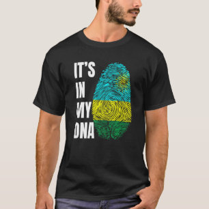 Camiseta Bandera de la biomasa del ADN de la huella digital