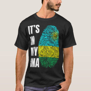 Camiseta Bandera de la biomasa del ADN de la huella digital
