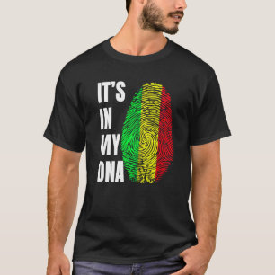 Camiseta Bandera de la biométrica del ADN de huella digital