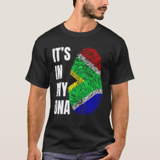 Camiseta Bandera de la biométrica del ADN de huella digital