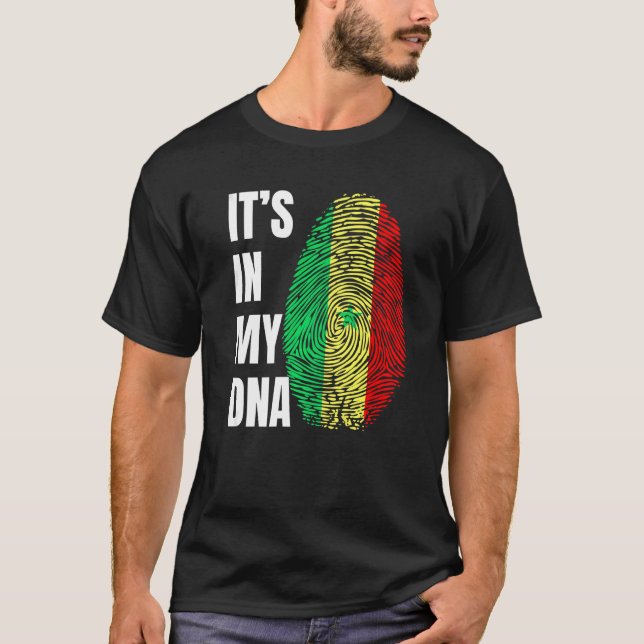 Camiseta Bandera de la biométrica del ADN de la huella digi (Anverso)