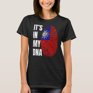 Camiseta Bandera de la biométrica del ADN de la huella digi