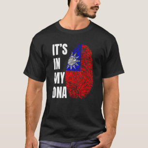 Camiseta Bandera de la biométrica del ADN de la huella digi