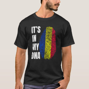Camiseta Bandera de la biométrica del ADN de la huella digi